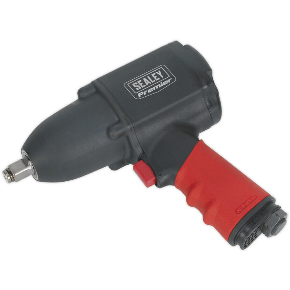 1/2 Inch Sq Drive Air Impact Wrench - Pin Clutch Mechanism - Dial Control 